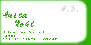 anita mohl business card